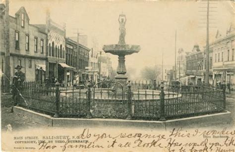1906 Salisbury Nc Main Street Fountain Main Street Salisbury Paris