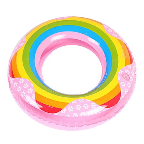 Buy Inflatable Rainbow Swimming Circle Pool Float Ring