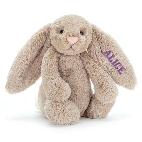peluche lapin taupe personnalisée 100 douceur jellycat bunny soft toy bunny plush jellycat