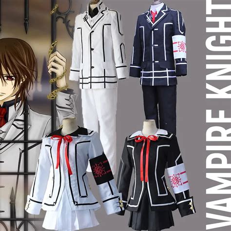 specialty details about vampire knight cosplay yuki kuran black white uniform halloween suit