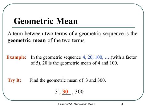 Lesson 7 1 Geometric Mean Ppt Video Online Download