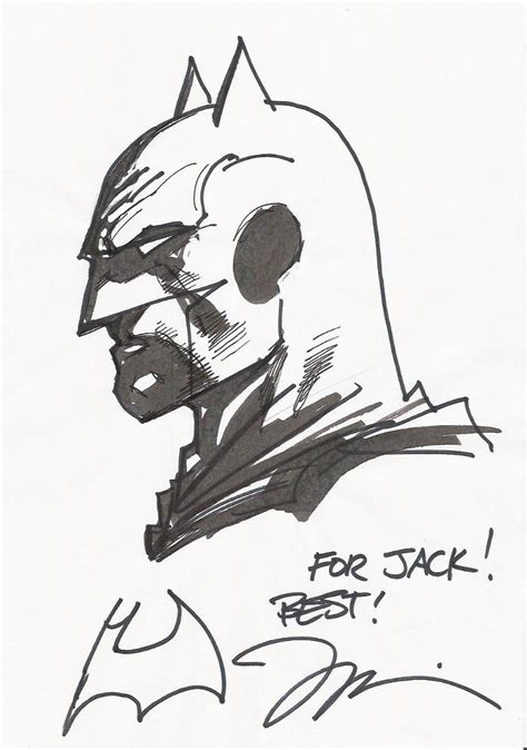 Batman Sketch By Jim Lee In Giacomo Ioris My Comic Art