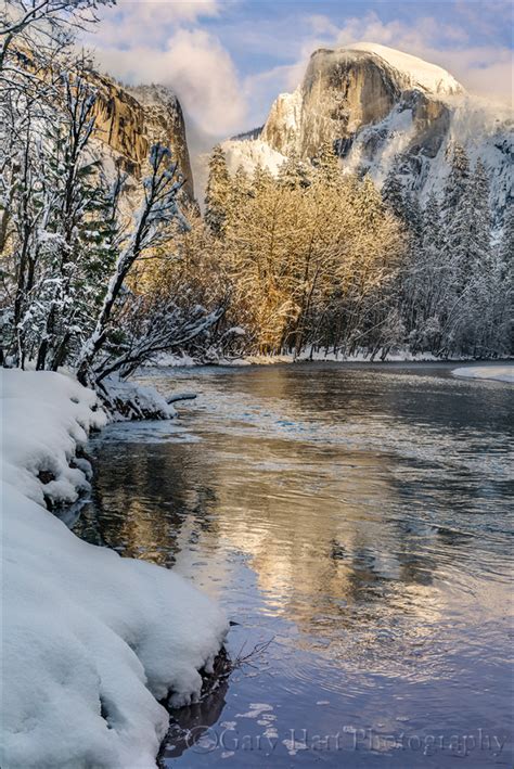 Frozen Reflection Half Dome Yosemite Eloquent Images By Gary Hart
