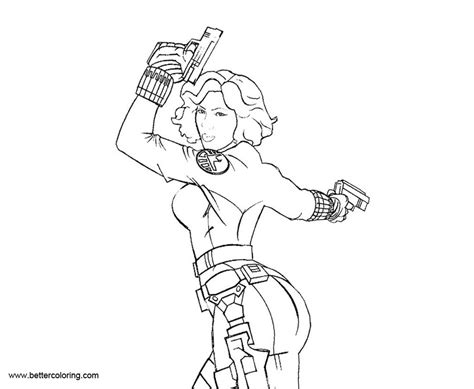 Marvel Avengers Black Widow Printable Coloring Page In 2020 Avengers