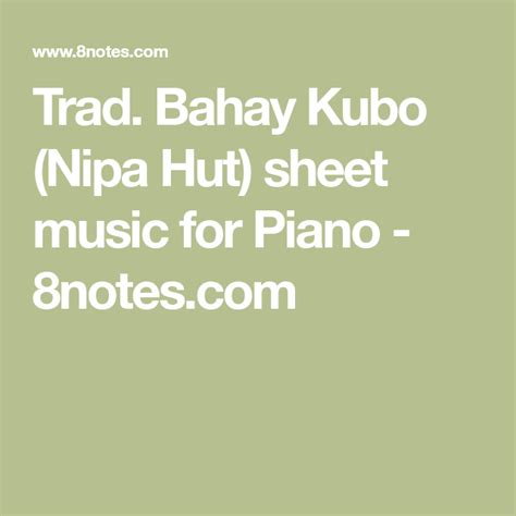 Bahay Kubo Piano Sheet Bahay Kubo Blog