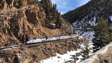 Amtraks California Zephyr In Byers Canyon Co 3152020 Rtrains