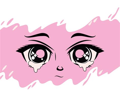 Crying Anime Eyes 6618174 Vector Art At Vecteezy