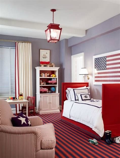 Red White And Blue Toddler Rooms