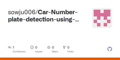 Github Sowju Car Number Plate Detection Using Opencv