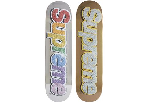 Supreme Bling Box Logo Skateboard Deck Set Multicolor Ss22 Us