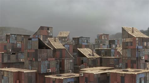 Artstation Abandoned Shanty Town Concept Art