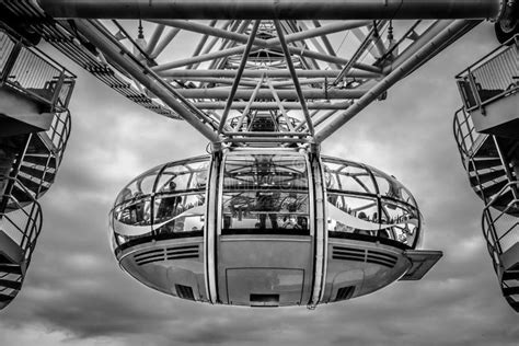 London Eye Cabin Bw Hdr Editorial Photography Image Of Britain
