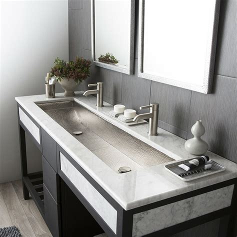 At milan's gallery, our professional team strives to a lot of modern households are choosing double sink vanity in the bathroom. Native Trails Trough Metal 48" Trough Bathroom Sink | Wayfair