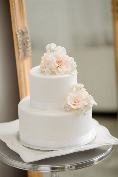 Stunning White Cake With Flower Topper And Detail White On White