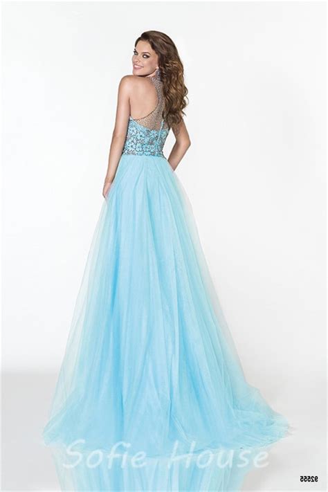 Simple A Line Sweetheart Long Turquoise Tulle Prom Dress With Beading