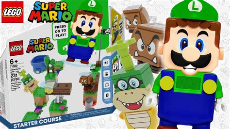 New Lego Super Mario Luigi Starter Course Set Custom Mario Set Youtube