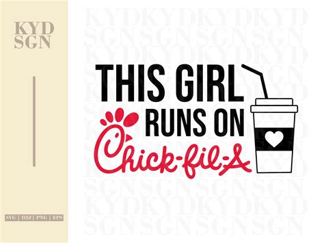 This Girl Runs On Chick Fil A Svg This Girl Runs On Chick Fil A Svg Vectorency
