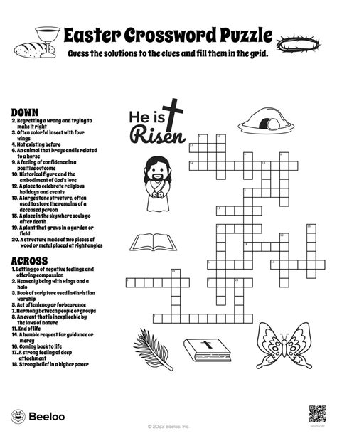 Easter Themed Crossword Puzzles Beeloo Printables