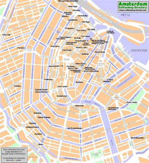 Amsterdam Guide Map Plattegrond Van Amsterdam Gids Nederland