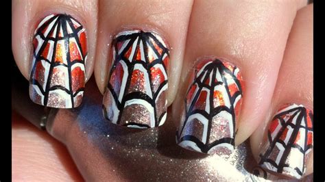 Halloween Spider Web Nail Art Youtube