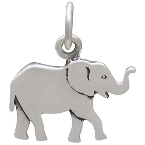 Sterling Silver Small Layered Elephant Charm