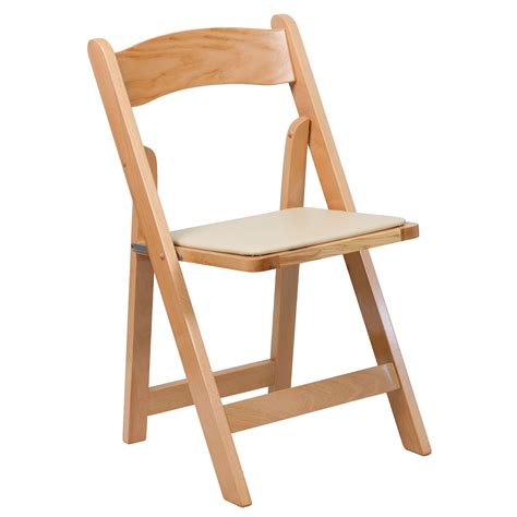 Flash Furniture Xf 2903 Nat Wood Gg Natural Wood Folding Chair Padded