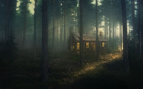 Wallpaper 1230x768 Px Atmosphere Forest Grass House Landscape