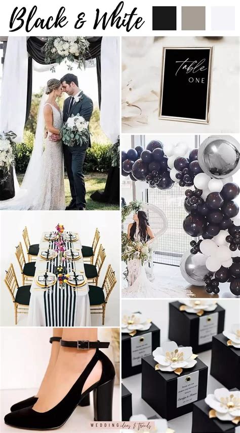 Black And White Wedding Color Scheme