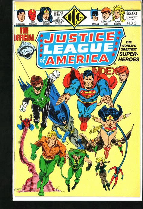 The Official Justice League Of America Index 5 1986 Comic Books