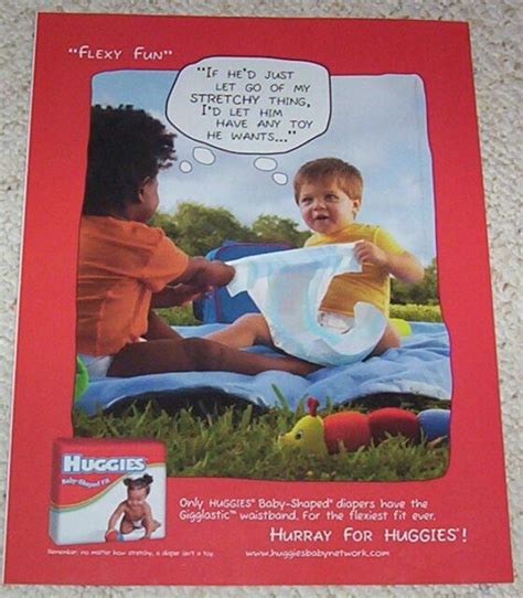 2005 Ad Page Huggies Baby Shaped Fit Diapers Cute Boy Print Ad Ebay