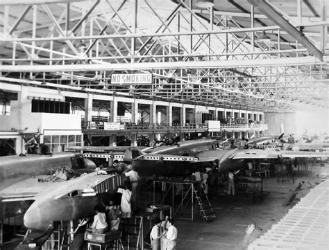 B 25 Mitchell Assembly Line World War Photos