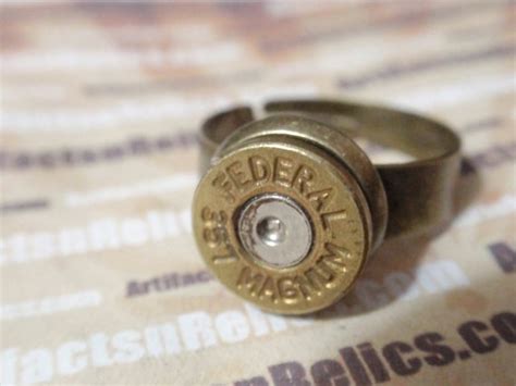 Bullet Casing Ring Federal 357 Magnum Up Cycled Shell Casing