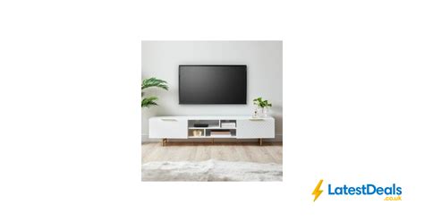 Maurice Extra Wide White Tv Unit £18320 At Dunelm