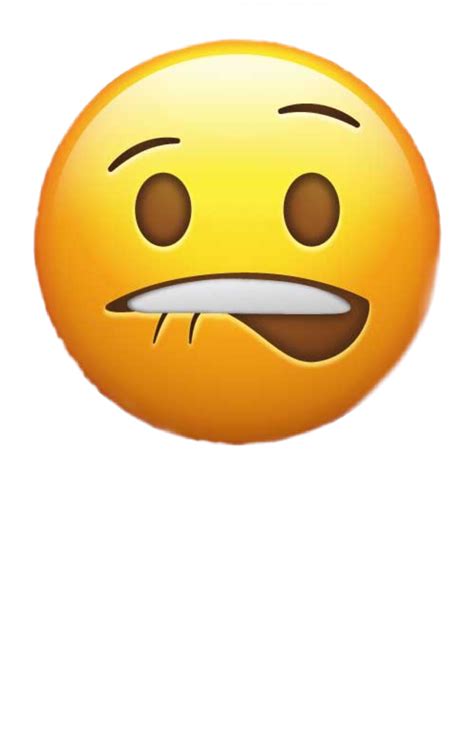 Lip Bite Emoji Transparent Background Carrotapp