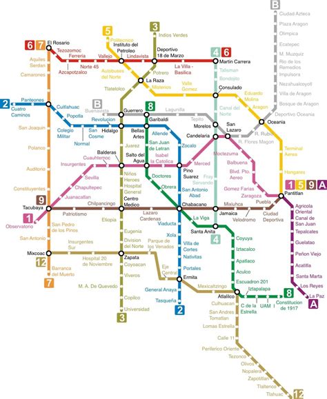 Mapa Del Metro De La Ciudad De M Xico Cdmx Mapas De Metro