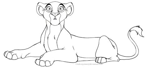Free Download Lioness Coloring Pages