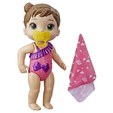 Baby Alive Splash N Snuggle Baby Brown Hair Doll For Water Play With