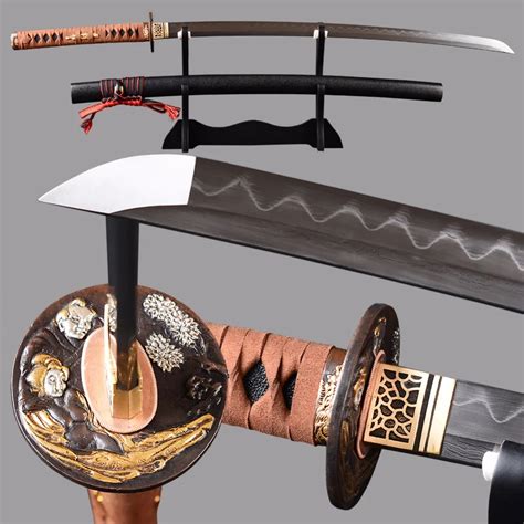 Shijian Swords Real Leather Handle Katana Very Sharp Samurai Sword