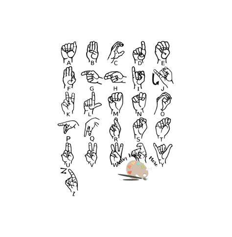 Sign Language Alphabet Clip Art