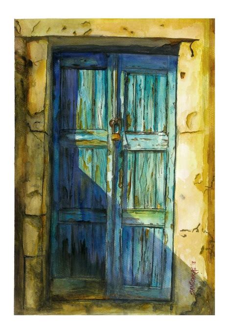 Cerulean Door Painting By Samishka Jawale Saatchi Art