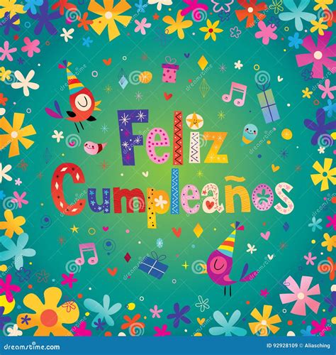 Feliz Cumpleanos Happy Birthday In Spanish Kids Vector Image Zohal