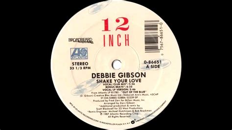 Debbie Gibson Shake Your Love Club Mix Bonus Beats 1987 Youtube