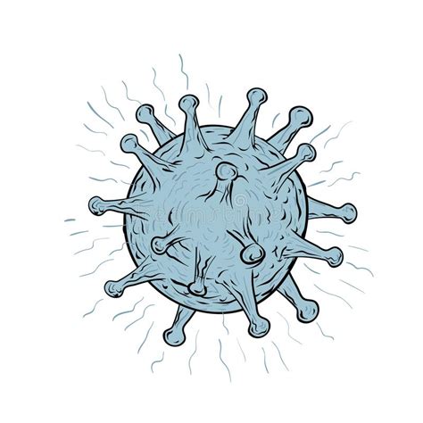 Virus disegno per bambini : Disegno del virus illustrazione vettoriale. Illustrazione di cellule - 110417494