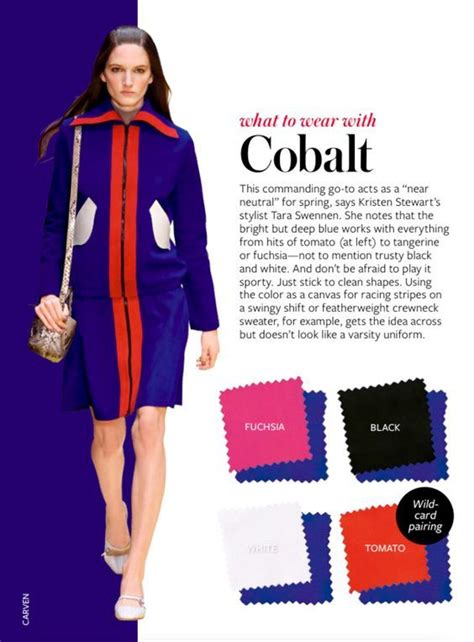 What To Wear With Cobalt Colour Combinations Fashion Color