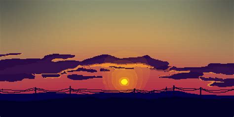 16 Bit Sunset By Petinexus On Deviantart