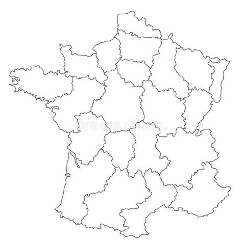 Kaart Van Frankrijk Vector Illustratie Illustratie Bestaande Uit