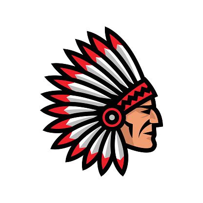 Find the perfect indian chief stock photos and editorial news pictures from getty images. Indian Chief Head Icon Native American Mascot Stock ...
