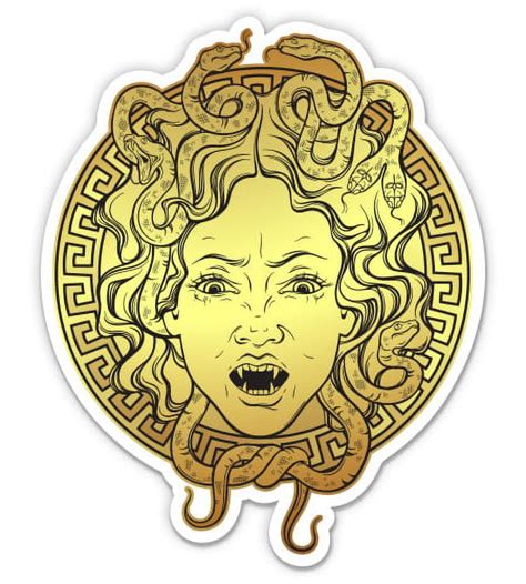 Medusa Greek Mythology 3 Vinyl Sticker For Car Laptop I Pad Phone
