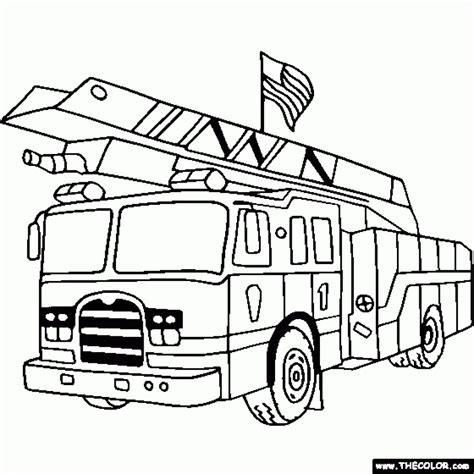 Get This Fire Truck Coloring Page Online Printable 57992