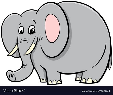 African Elephant Animal Cartoon Character Vector Image